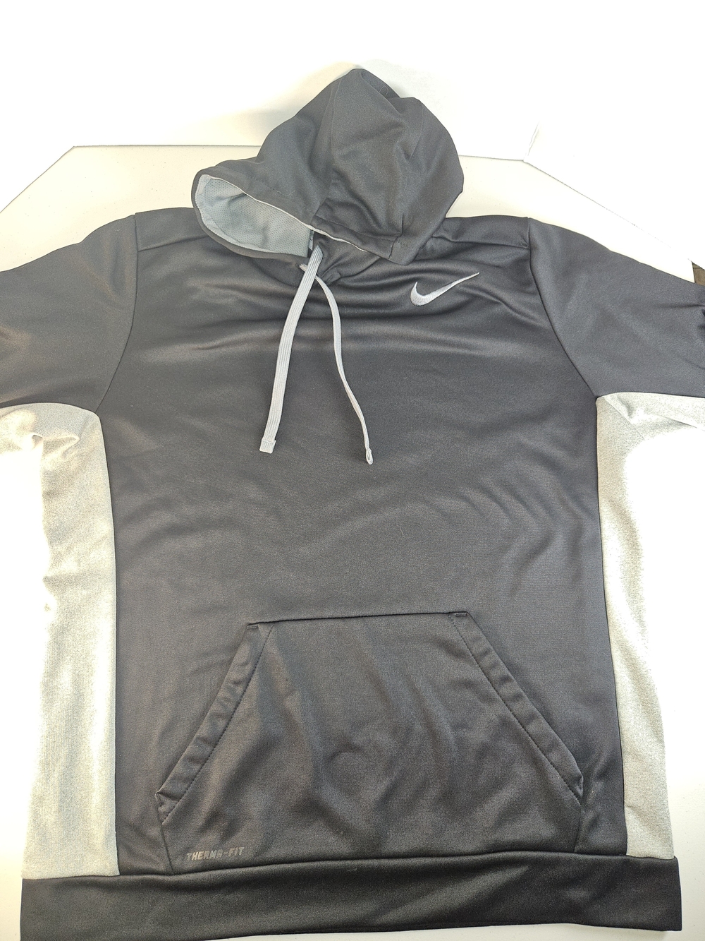 Nike Black & Gray Therma-Fit Men's Hoodie Sweatshirt Size Large